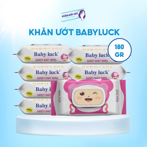 Khăn giấy ướt Baby Luck 180gr – Hồng