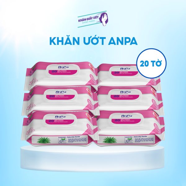 Khăn giấy ướt Anpa 20 tờ – Hồng