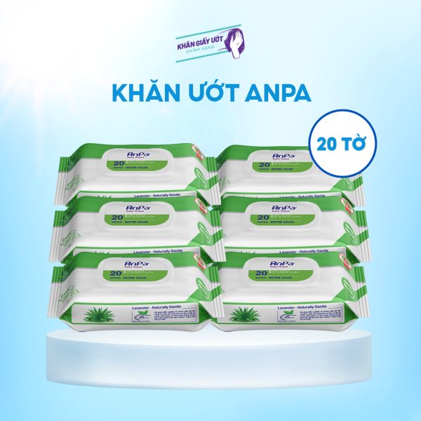 Khăn giấy ướt Anpa 20 tờ – Xanh Lá