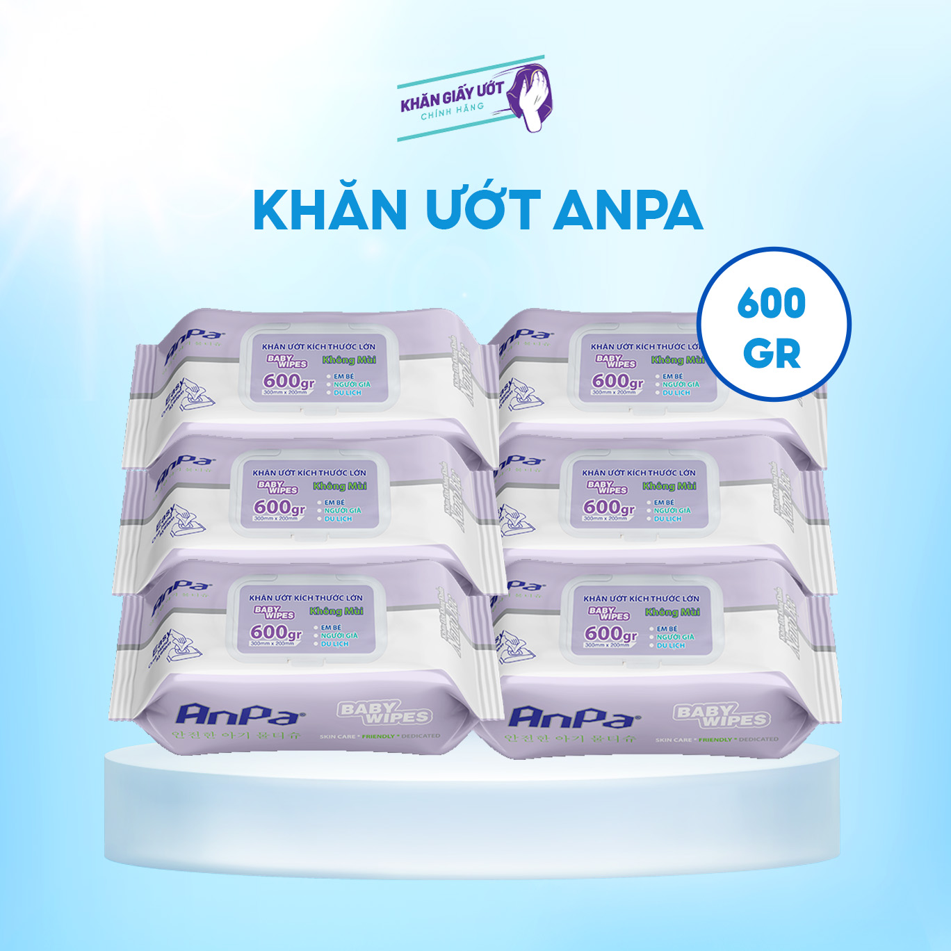 Khăn giấy ướt Anpa nano bạc 600gr – Khoai Môn