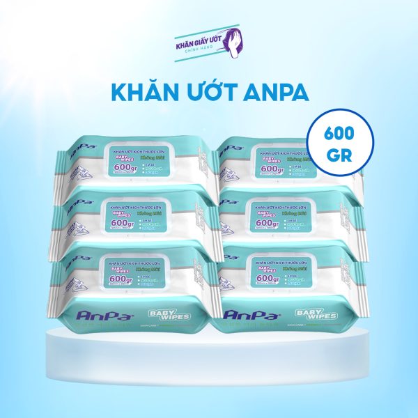 Khăn giấy ướt Anpa nano bạc 600gr – Xanh Mint