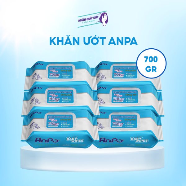 Khăn giấy ướt Anpa nano bạc 700gr – Xanh Dương
