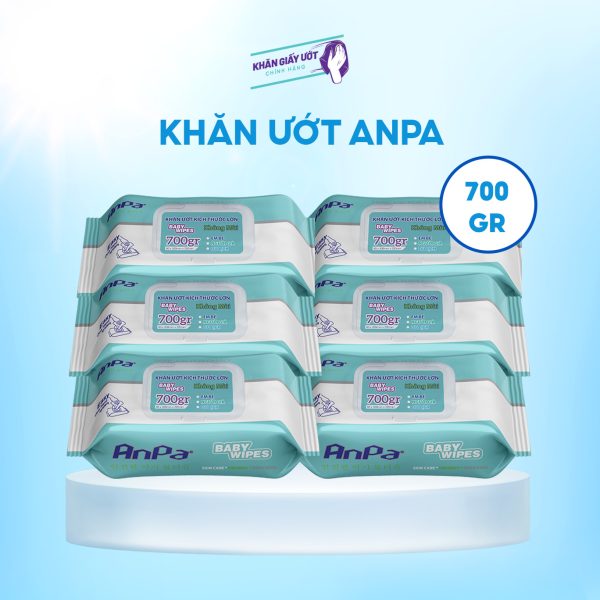 Khăn giấy ướt Anpa nano bạc 700gr – Xanh Mint